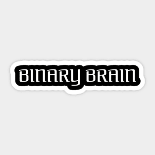 Binary Brain Sticker